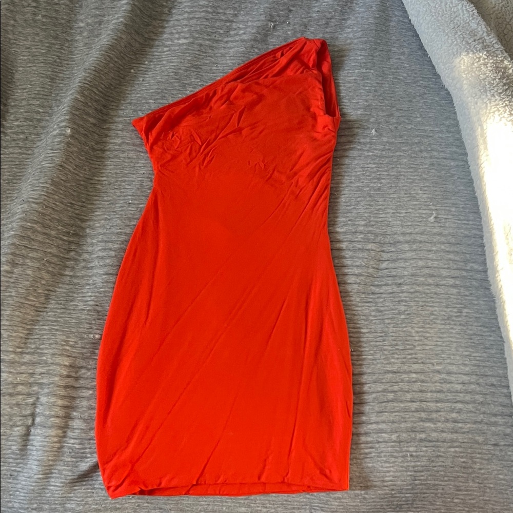 OH Polly One-Shoulder Red Dress